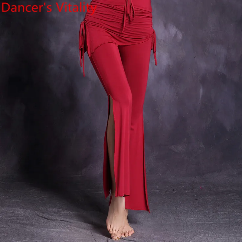 Pantalones de práctica de danza del vientre para niña, pantalones de cintura de danza del vientre para mujer, pantalones superelásticos, cómodos, MLXL