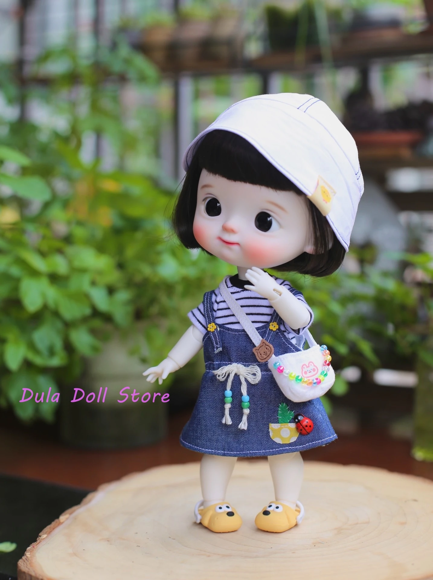 Dula Doll Clothes Striped dress denim skirt for Diandian Doll Accessories