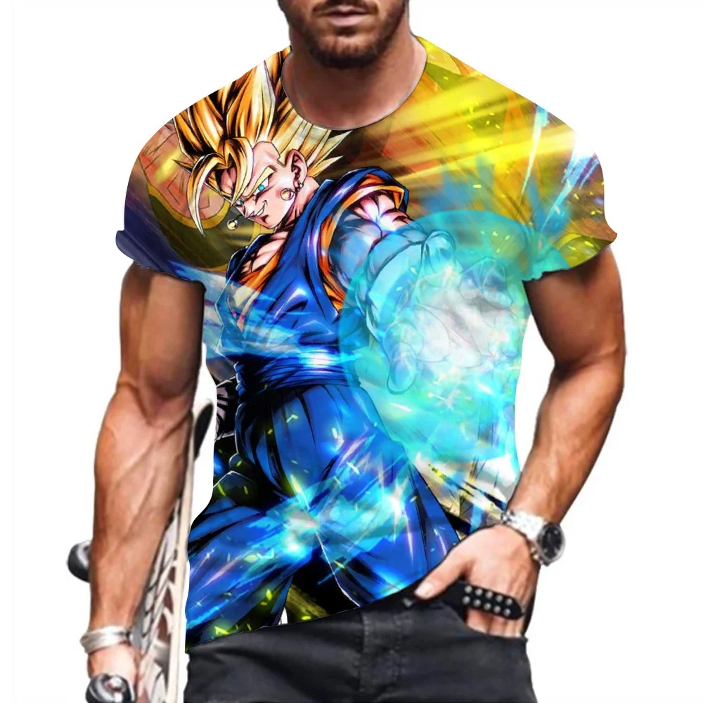 

Anime 2025 Fashion Clothing 100-5XL Short Sleeve T-shirts New Goku Streetwear Dragon Ball Z Tops Oversized Men's T-shirt Shirts