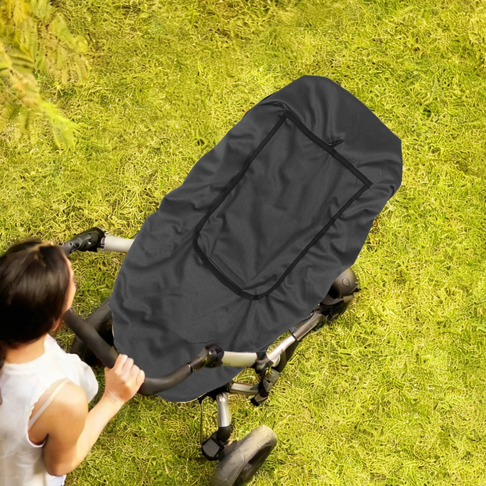Sun Shade Canopy for Stroller Universal Breathable Uv Sun Protector Cover Full Coverage Stroller Shade Attachment Easy Install