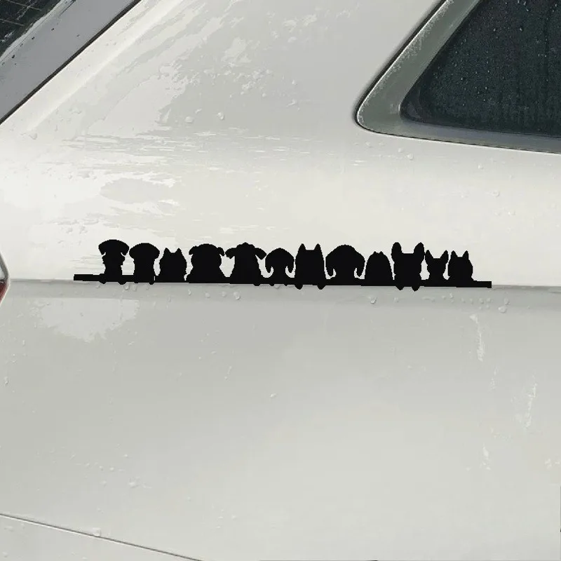 

High-quality Car Stickers with A Row of Cute Dog Shadow Patterns Are Suitable for Bicycles Electric Bikes Cars Etc