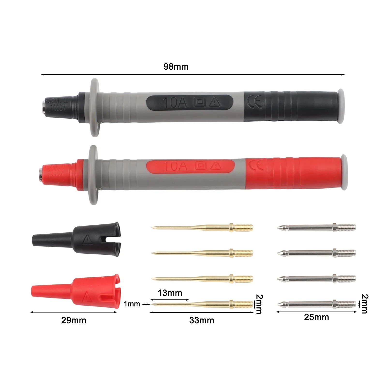 Electrical Testing Tool P8003 Multimeter Probes High-Quality Conductivity Testing Efficiency Replaceable Gold Probe Set
