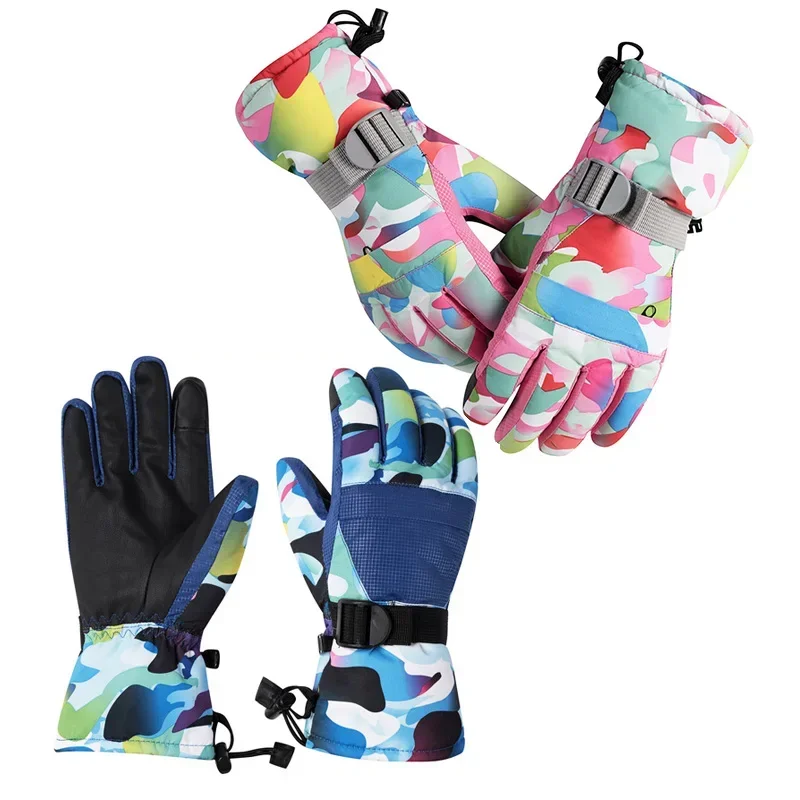 2025 Waterproof Woman Men Sow Gloves Warm Heated Skiing Mittens Sport Mountain Women Ski Glove Winter Snowboard Skiers Clothes