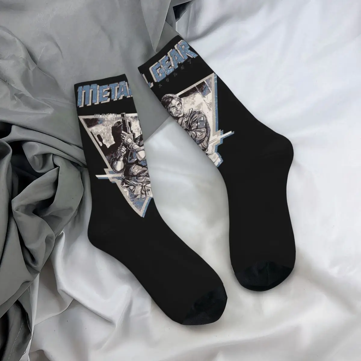 Metal Gear Operation Intruder Option B Outfits Men Women Socks Cozy Skateboard Middle Length Socks Soft Birthday Present