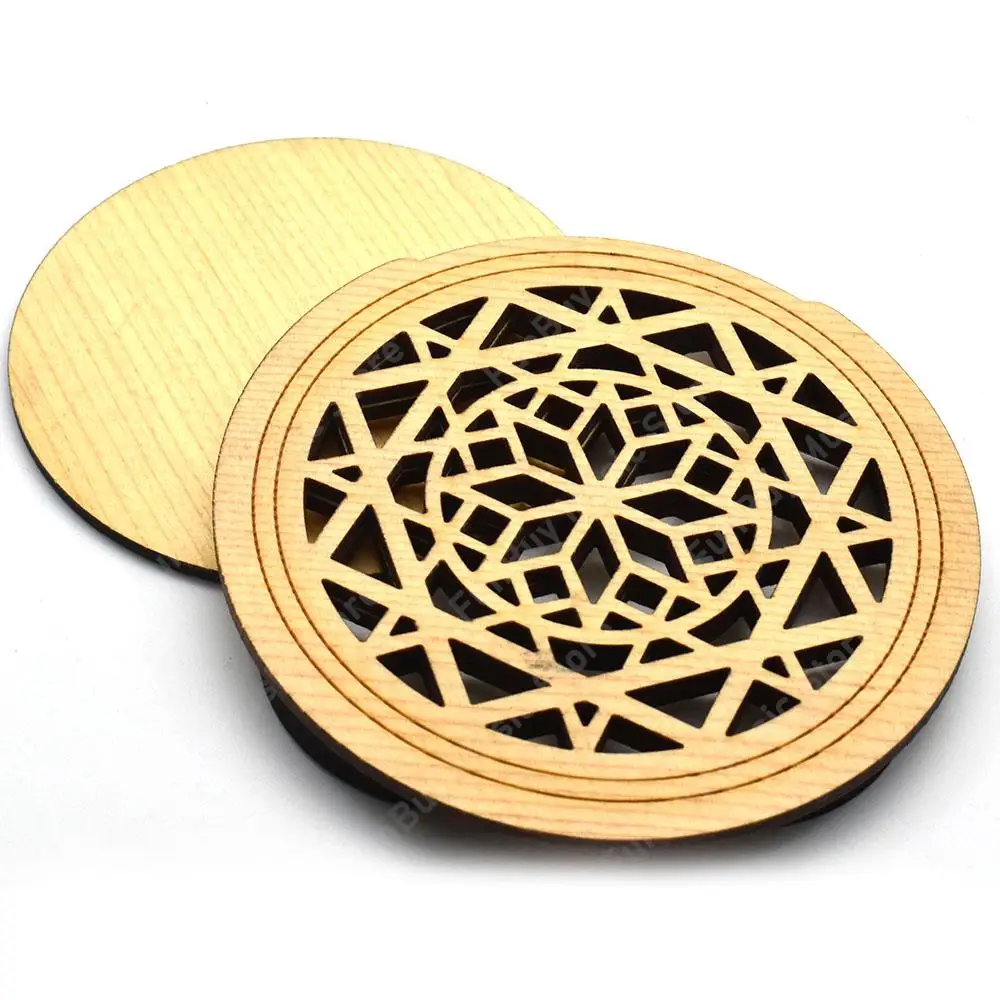 1pcs Multi Type Guitar Wooden Soundhole Cover Block Sound hole Holder Wood for EQ Acoustic Folk Guitar