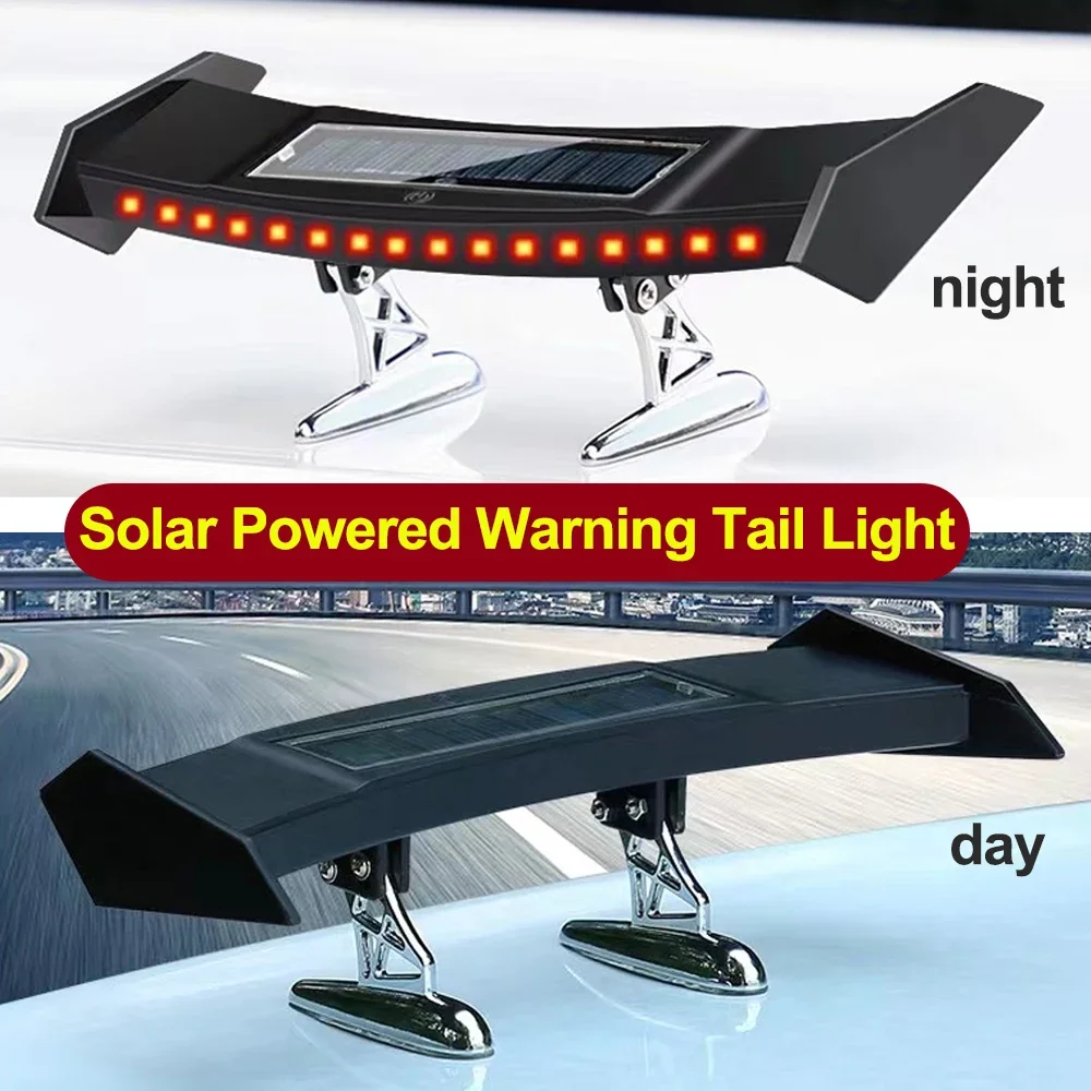 Car Mini Spoiler Wing Anti-collision Lamp Universal Auto Tail Wing Mini Warning light for Men Women Cool Decoration Accessories