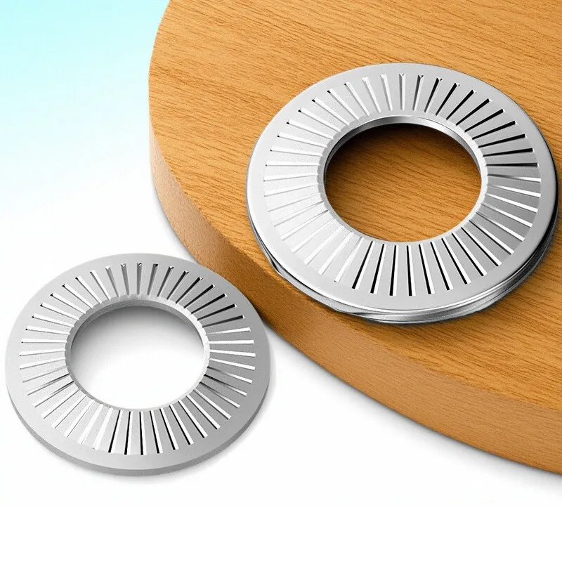 M3 M4 M5 M6 M8 M10 M12 M14 M16 304 Stainless Steel Locking Washer Metal Anti-slip Gasket Printing Oblique Lock Washers Flat Pad