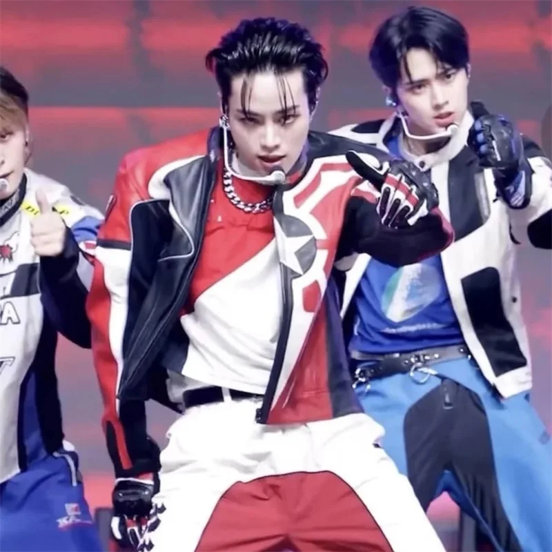 

Drake Vintage Patchwork Байкер Jaet Тяжелая вышивка Sle Мужское пальто Цвет Blo Design Ветрозащитный Водонепроницаемый Длинный свеч Ca...