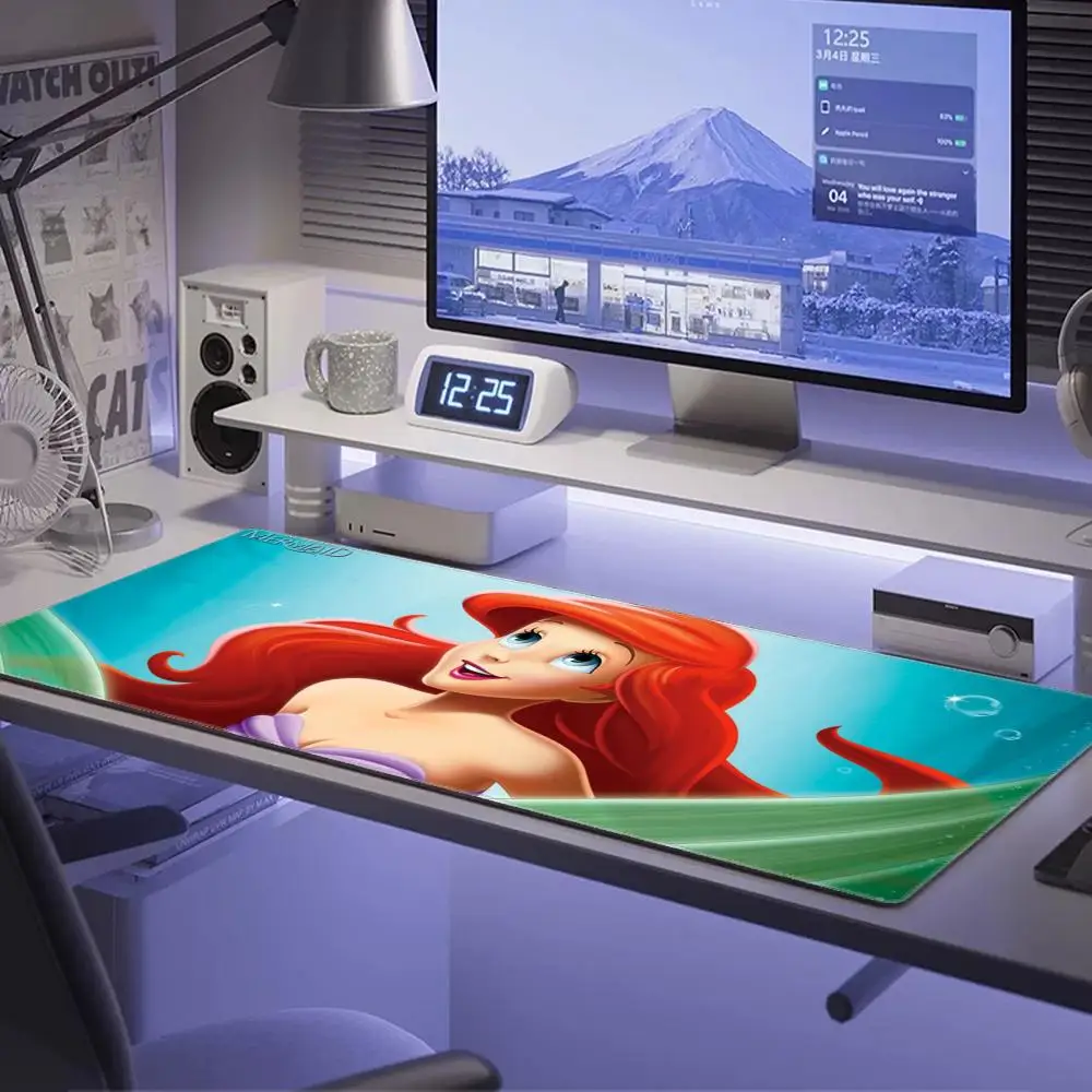 Disney The Little Mermaid Ariel Princess Mousepad Computer Desk Mat Table Keyboard Pad Laptop Cushion Non-slip Deskpad