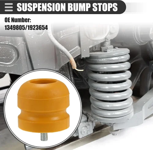 Imagen 2 del producto 2 piezas 1923654 1349805 2154867 2470166 Motoforti Tope de suspensión delantera trasera para gabinete de camión Scania, amortiguador de goma de suspensión