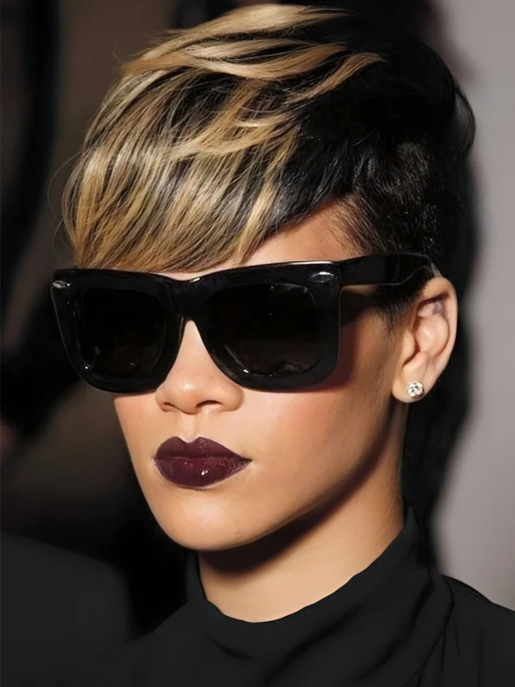 

Lekker 100% Human Hair Wigs Colored Blonde Short Pixie Cut Bob For Women Brazilian Remy Hair Full Machine Made Clearance Wigs