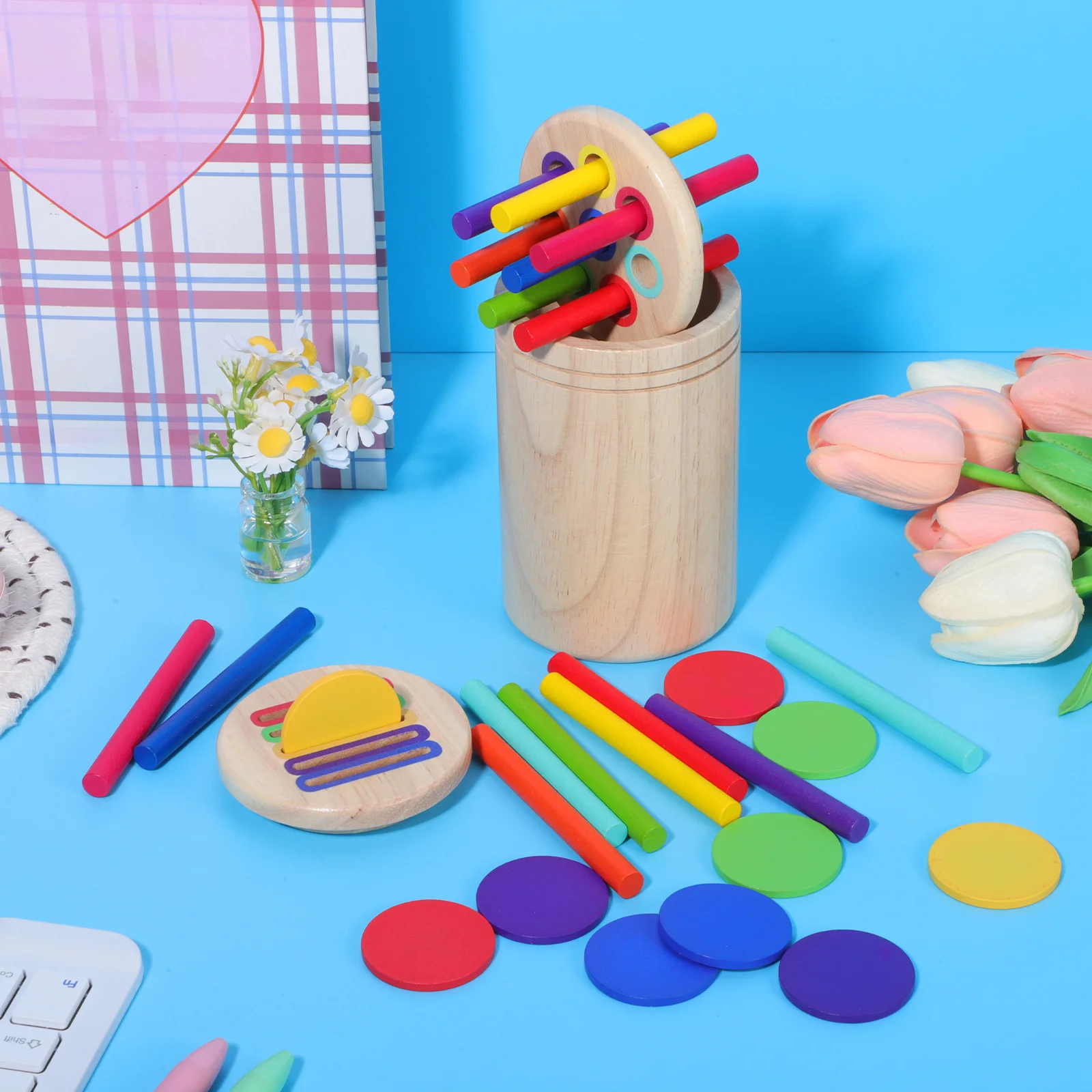 

1 комплект, чашка с классификацией цвета, развивающая игрушка для мелкой моторики, дошкольное обучение, игра для сортировки цветов