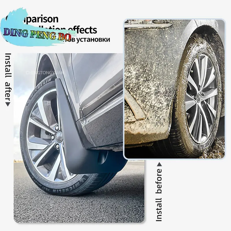 ABS 4PCS Car Mud Flaps Splash Guards Front Rear Mudguard Auto Accessories For Dodge RAM 1500 2500 3500 Pickup 2019-2023
