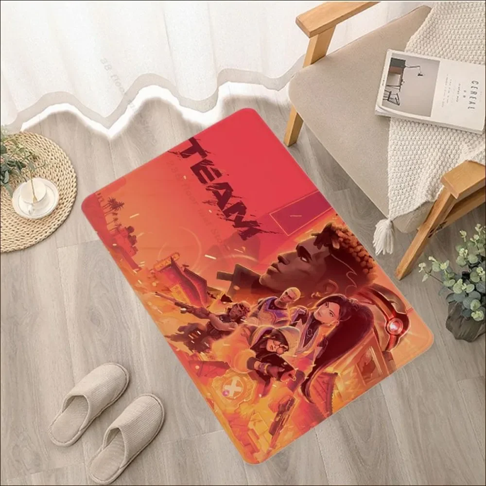 Valorant Game Character Art Floor Mat Bathroom Mat Kids Room Bedroom Decoration Balcony Anti-Slip Doormat Living Welcome Rug