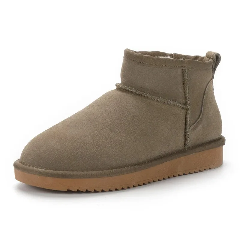 Nieuwe collectie echt leer Australië Klassieke dames mini-sneeuwlaarzen Dames koeienleer enkellaarzen Winter damesschoenen