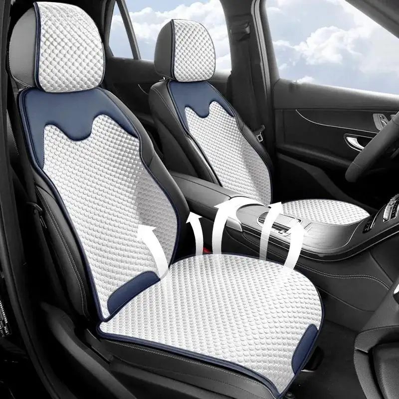 

Luxury Cooling Auto Cushion Universal Vehicle Chair Protector Washable Car Chair Cover Ice Silk Car Seat Cover Fit Four Seasons