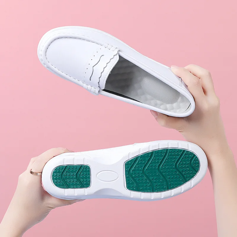 

Nurse women with increased breathability and summer white medical shoes with soft soles and non slip air cushions