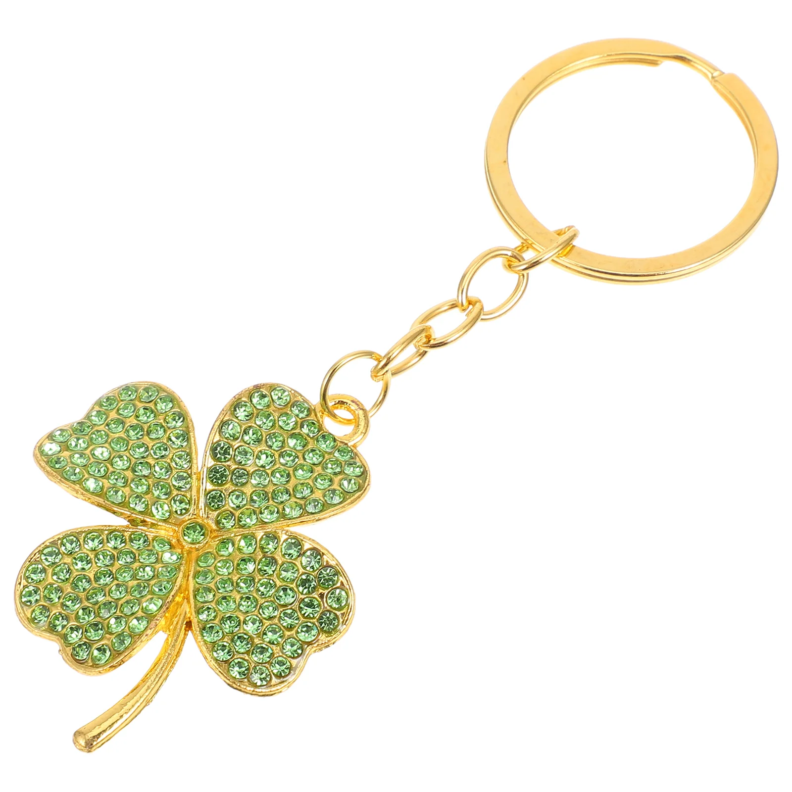 

Four Leaf Keychain Cute Chains Creative Suitcase Necklace Keyring Golden Car Mini Handbag