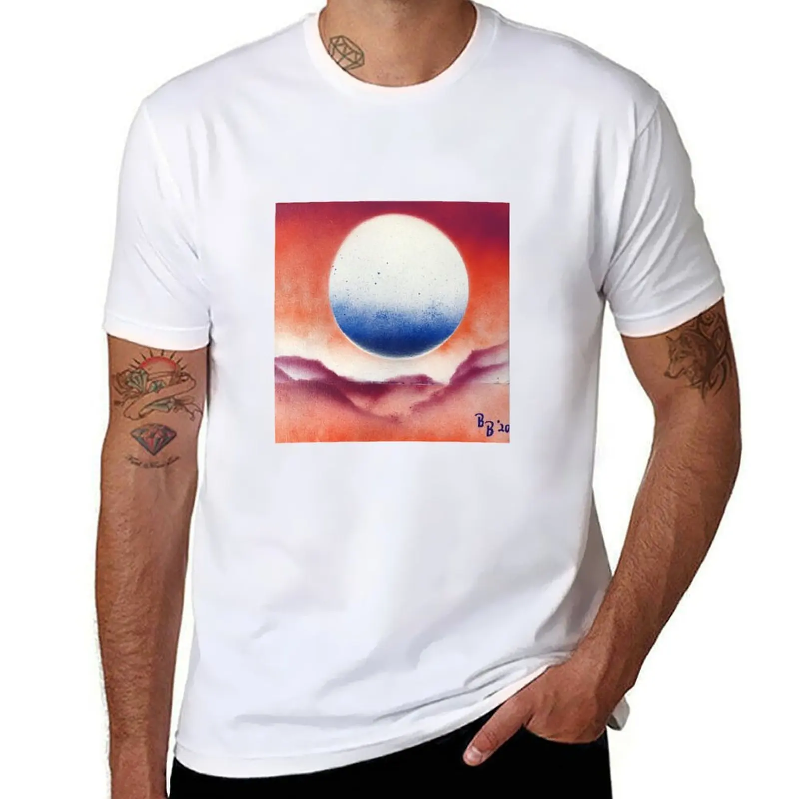 

Lunar Sunset T-Shirt man t shirt cotton t shirt man casual t shirt man luxury T-Shirt