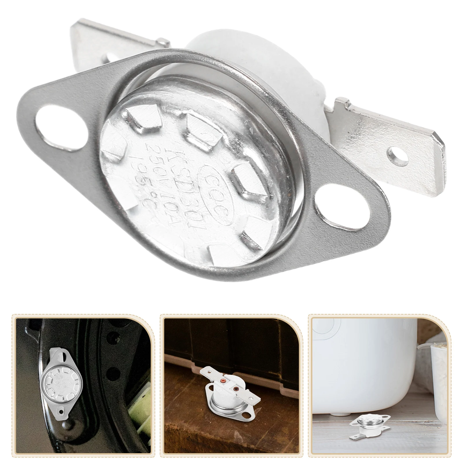

Thermostat Oven Thermal Switch for Repair Adjustable Silver Plastic Electric Stove Parts