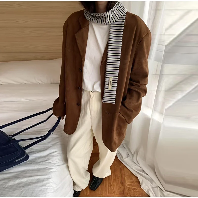 الكورية ضيق الأزرق والأبيض مخطط وشاح الرجعية الحلو وبارد فتاة الديكور وشاح المرأة الخريف الشتاء الدافئة تنوعا وشاح