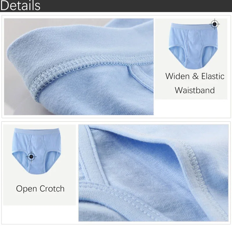 Ropa Interior Masculina de Talla Grande, Color Sólido, 100% Algodón, Cómoda, Transpirable, Holgada, Calzoncillos para Hombre