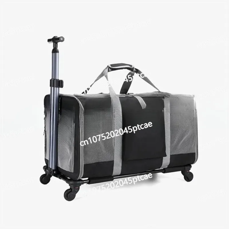 

Hatchback Outdoor Universal Wheel, Easy To Breathe, Light and Large-capacity Pet Folding Cart Box