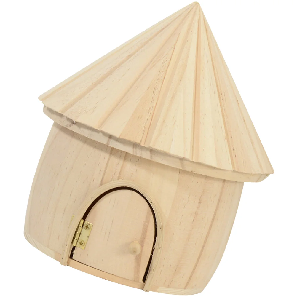 صندوق تخزين خشبي، زخرفة متينة لسطح المكتب لديكور غرفة المعيشة المنزلية، مقصورة خشبية صغيرة، ملحقات حرفية خشبية إبداعية #2