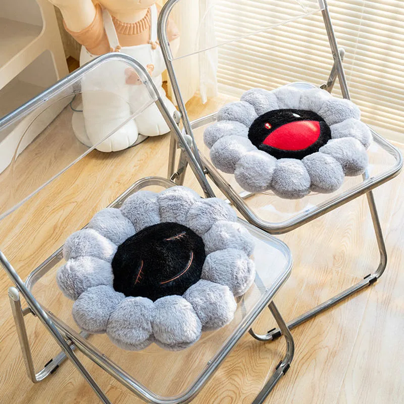 40x40 سنتيمتر الشر عباد الشمس رمي وسادة محشوة الظلام الهيكل العظمي أفخم وسادة مقعد لينة الديكور بلوشي ل أريكة كرسي هدية #4