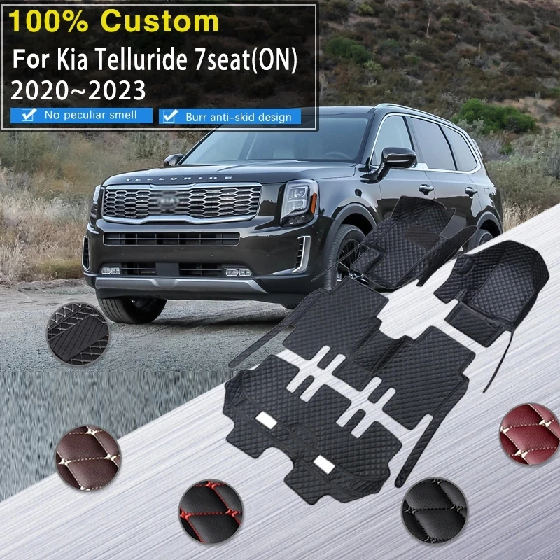 

Car Floor Mats For Kia Telluride ON 2020~2023 7seat Waterproof Protective Pad Carpete Automotivo Car Mats Floor Car Accessories