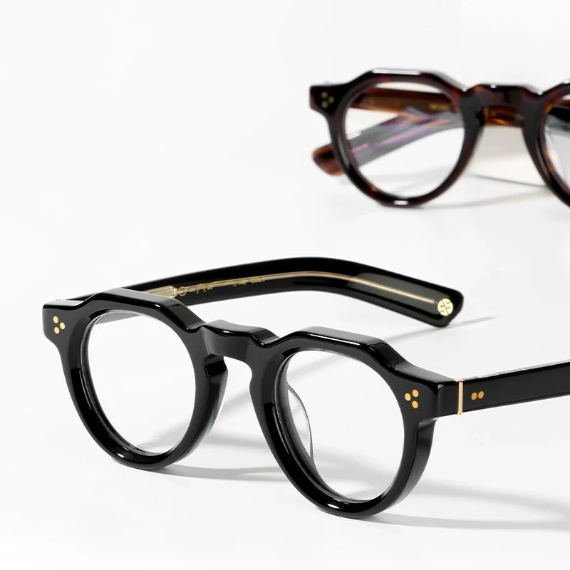 

Belight Optical Italy Acetate Pear Shape Handmade Thick Acetate Vintage Retro Eyeglasses Prescription Lens sk1051