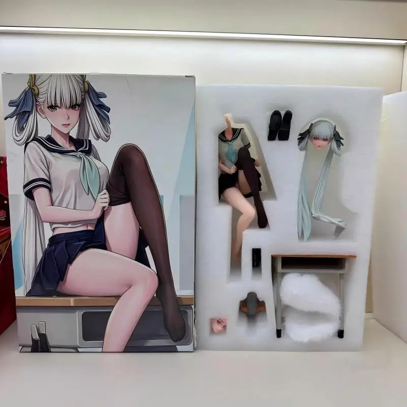 In Stock Jinhsi JK uniform sitting pose with chair and interchangeable face parts Doll Adults Gifts Model Collector Anime Hobby