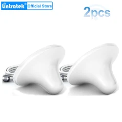 Lintratek N Male Ceiling Internal Antenna, 800-2700MHz, Cell Phone Signal Repeater, Indoor Antenna, 2G, 3G, 4G, 2m Cable, 2Pcs