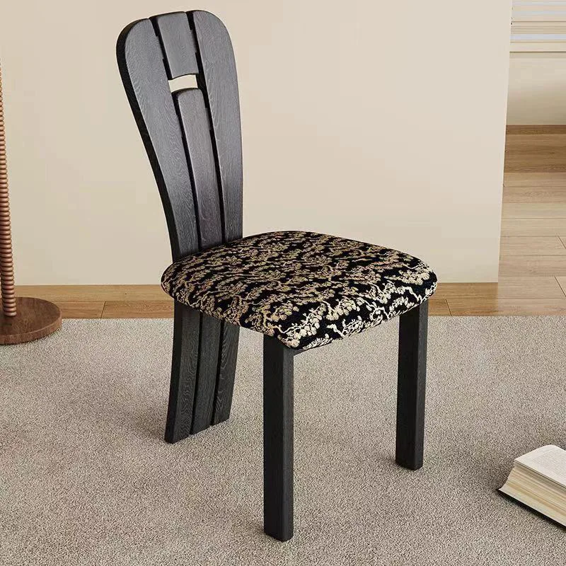 Solid Wood Antique Style Solid Wood Dining Chair French Retro Simple Internet Famous Creative Backrest Chair