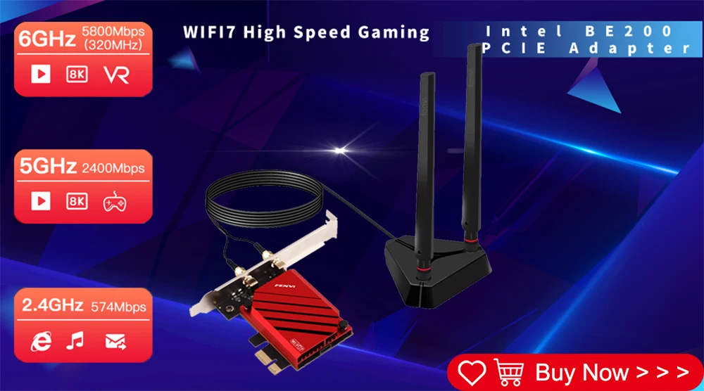 WiFi 7 für BE200 Drahtlose Netzwerkkarte Bluetooth 5.4 WiFi BE200NGW NGFF Adapter 802.11AX 2,4G/5G/6GHz für Win10/11 PC – Detail 1