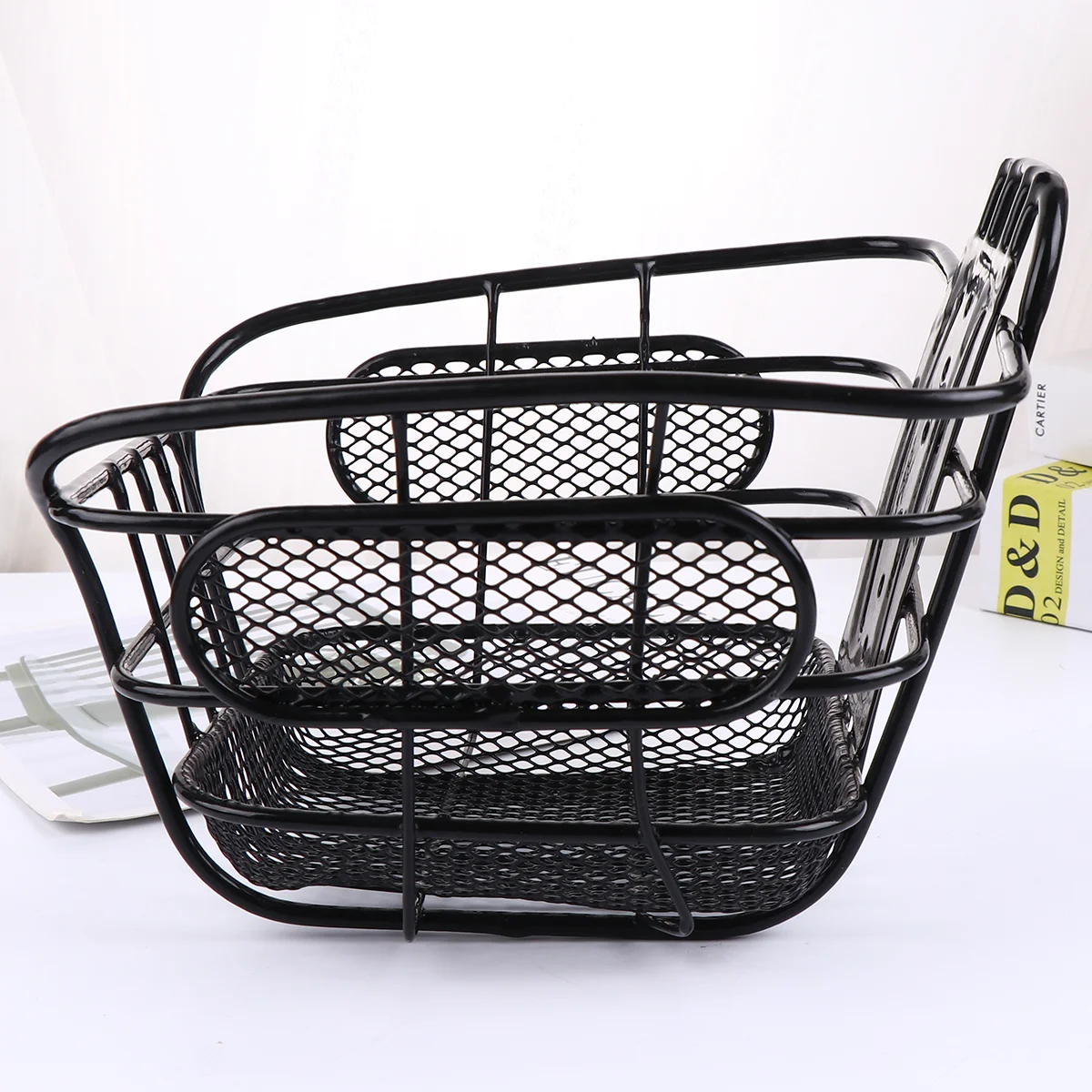 Basket Electric Dirtbike Storage Net Steel Wire Container Hanging Child Accessories