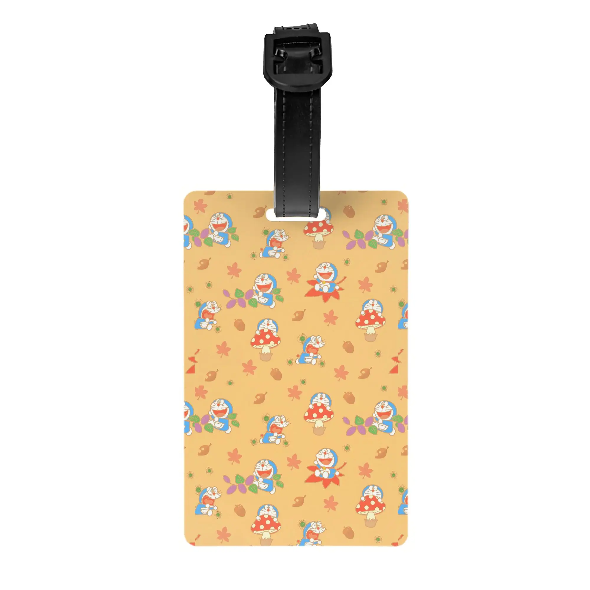

Custom D-Doraemons Cartoon Luggage Tag With Name Card Privacy Cover ID Label for Travel Bag Suitcase