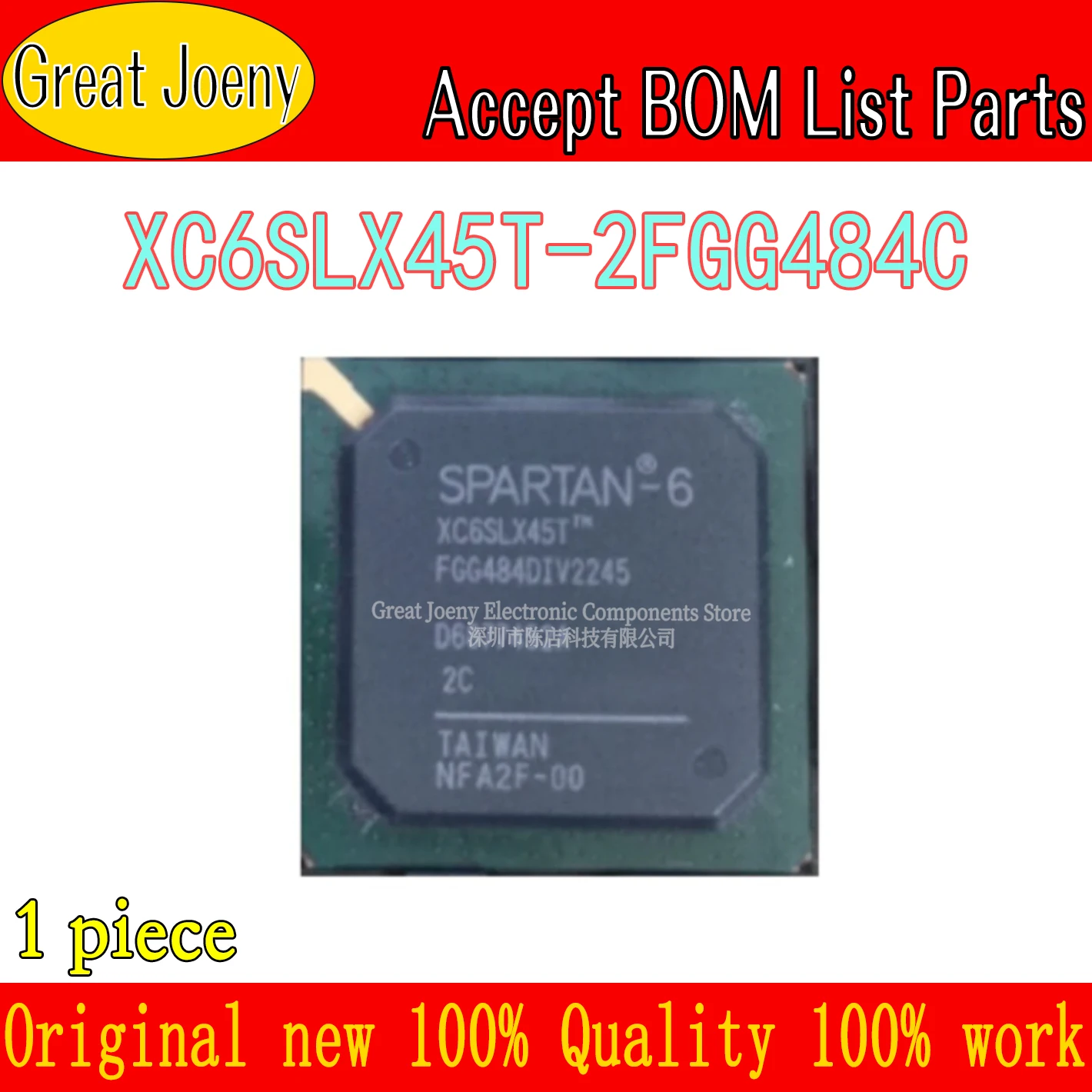 100% New Original XC6SLX45T-2FGG484C XC6SLX45T IC Chipset FBGA-484 Bulk Best Price PC shell