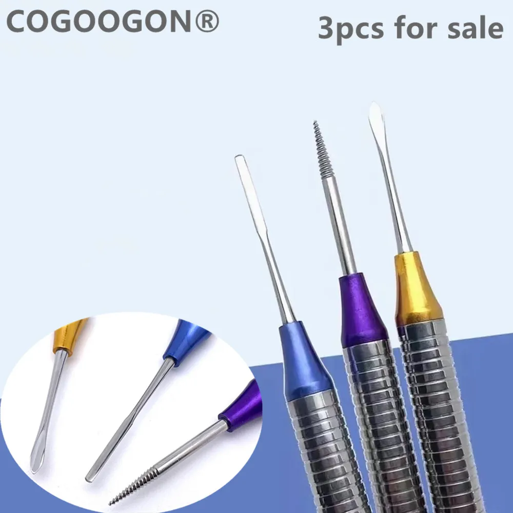 

3Pcs/lot Dental Broken Root Drill Remnant Extractor Dental Dental Extractor Apical Root Fragments Drill Titanium Tip Flexible