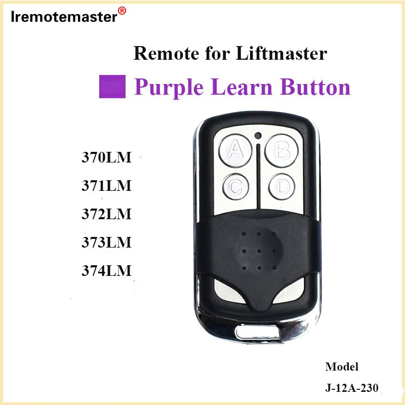 

Purple Learn Button for Liftmaster 370LM 371LM 372LM 315MHz Remote Control Garage Door Opener