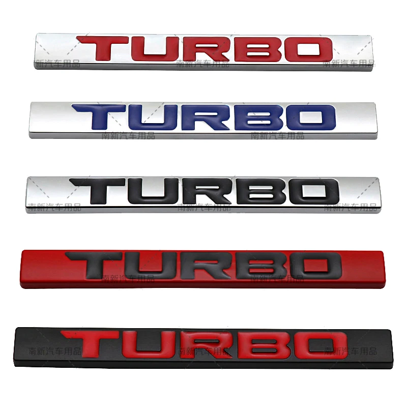 

1pc Metal Car TURBO Letters Logo Emblem Sticker Auto Rear Back Trunk Body Fender Side Decoration Accessories