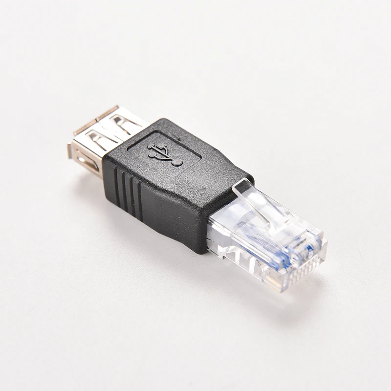 RJ45 Male To USB AF A Female Adapter Socket LAN Network Ethernet Router Plug-F(x)