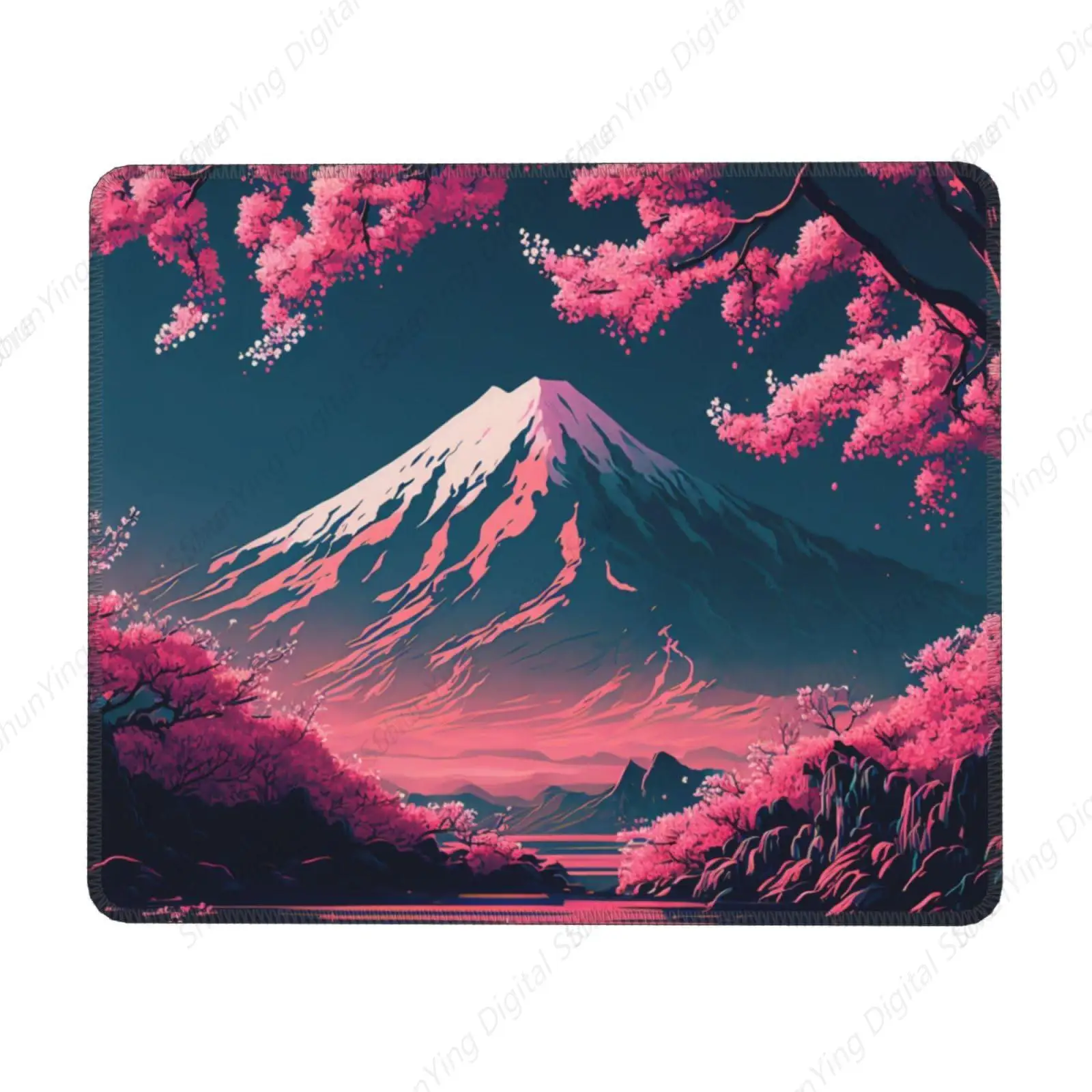 Sakura Pattern Lock Edge Mouse Pad With Anti Slip Rubber Suitable For Office Mouse Pads On Male And Female Laptops 18*22cm