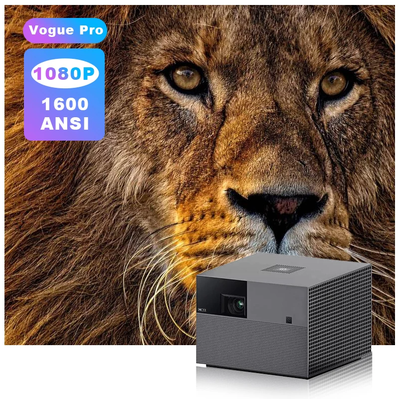 

Fengmi 1600Ansi Vogue Pro Overhead Video Projector Portable Dlp Projector 1080P Out Door Led Lens Mini Theater Projector