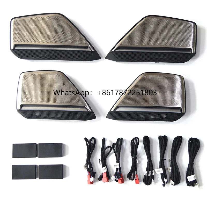 

Car Door Horn Trim Panel Decorative Lamp Interior Ambient Lights 30 Colours LED Metal Speaker Cover for A6 A7 C8 2019-2025