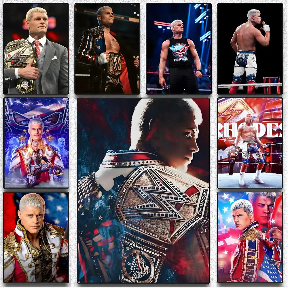 athlete wrestling C-Cody Rhodes Poster Artistic Instant Peel-Off Wall Decor Atmosphere Setter for Bedside & Shared Room