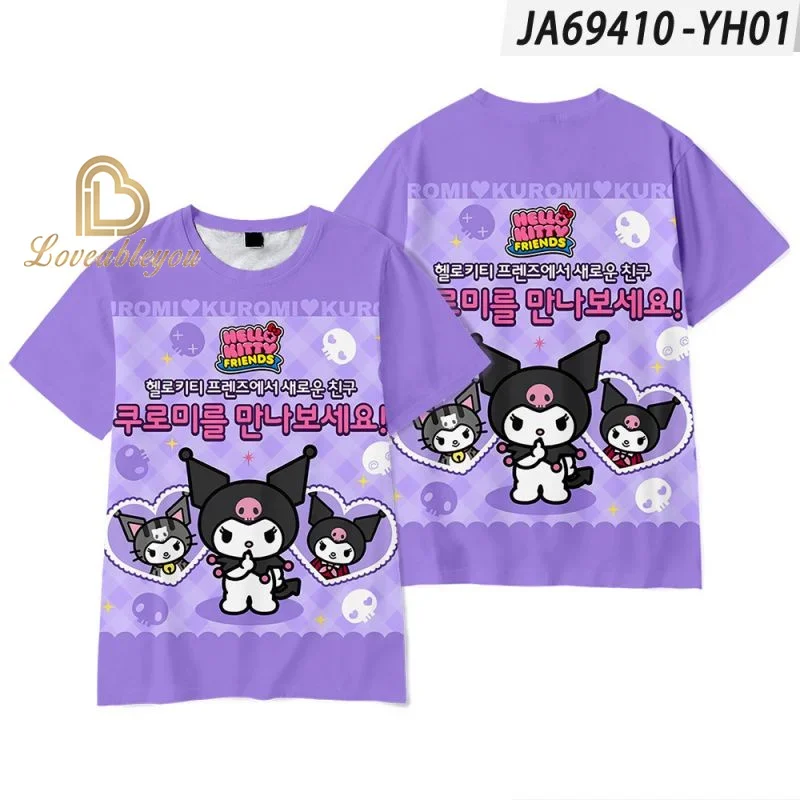 Estate San Kuro bambini T-Shirt Kawaii My Melody T Shirt Anime abbigliamento Casual Kid Girl Boy manica corta top regalo