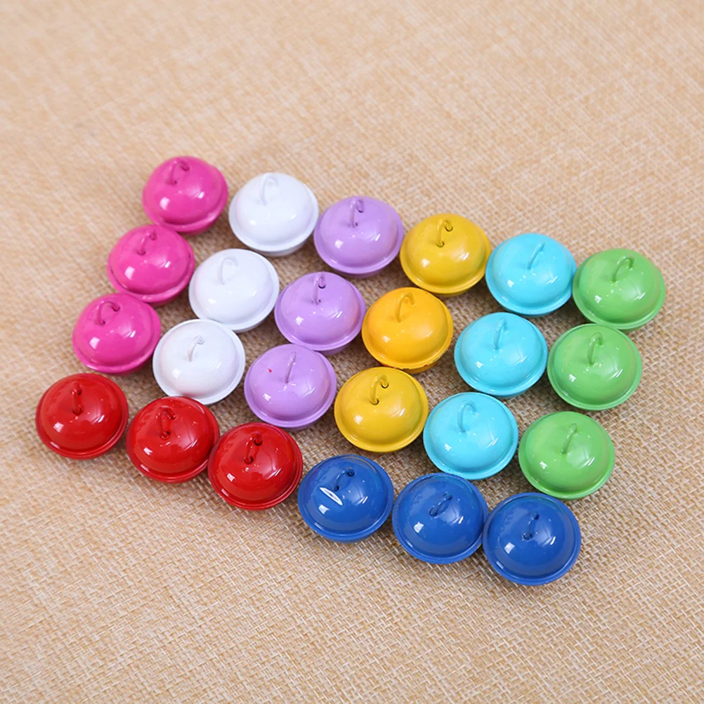 

Metal 20pcs 22mm Round Painted Mini Bell for Craft Holiday Decor