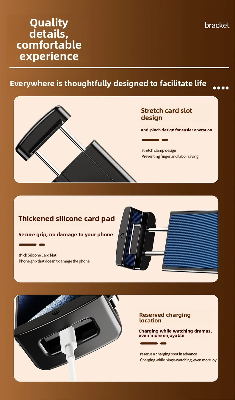 Wandmontierter Desktop-Telefon- und Tablet-Ständer mit Verstellbarem Schwanenhals-Klemmhalter für Schlafzimmer, Büro, Lesen und Videoanrufe – Detail 12