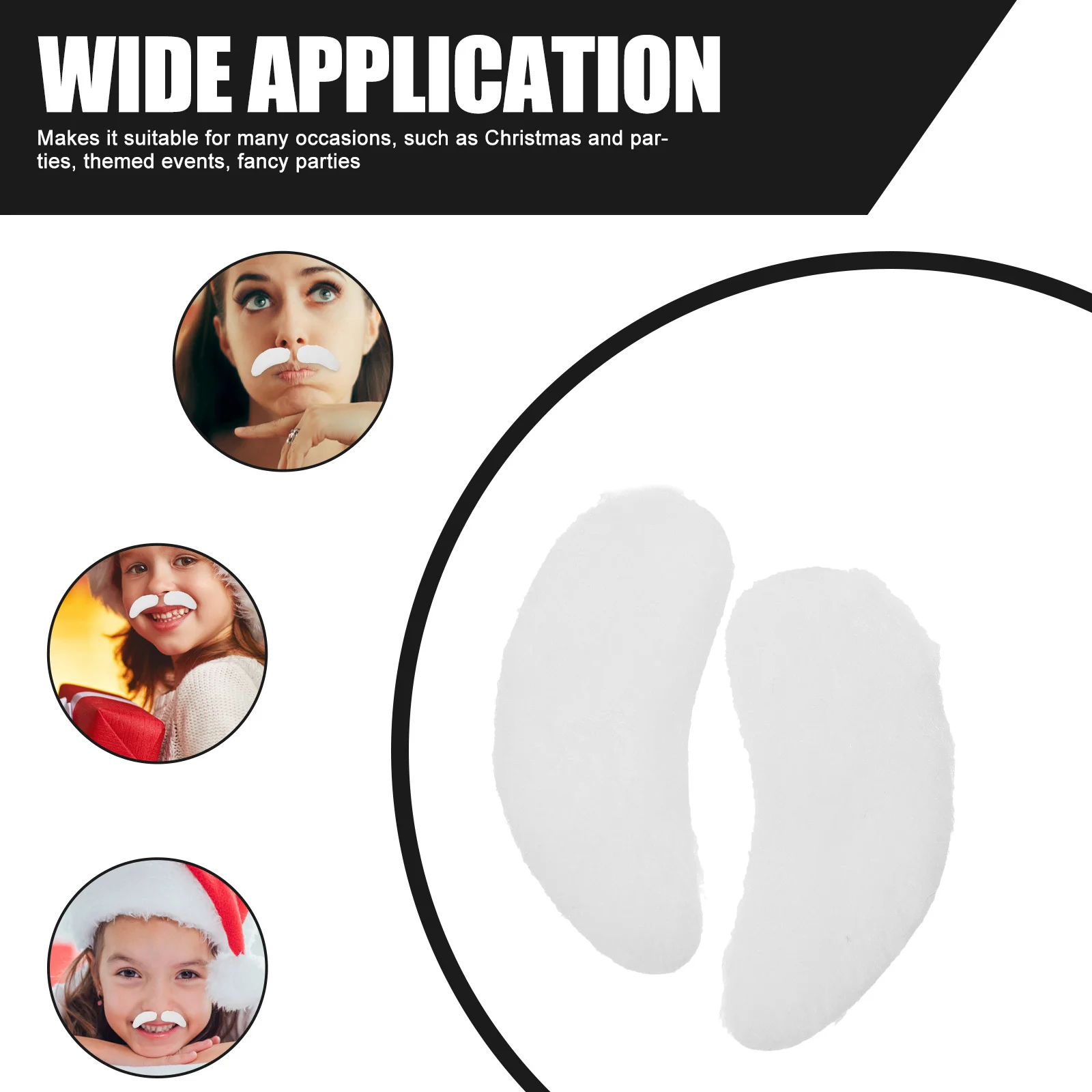 

6Pairs Christmas Self Adhesive Fake Eyebrow Santa Claus Costume Cosplay Party Supply Stage Performance Eyebrow Prop